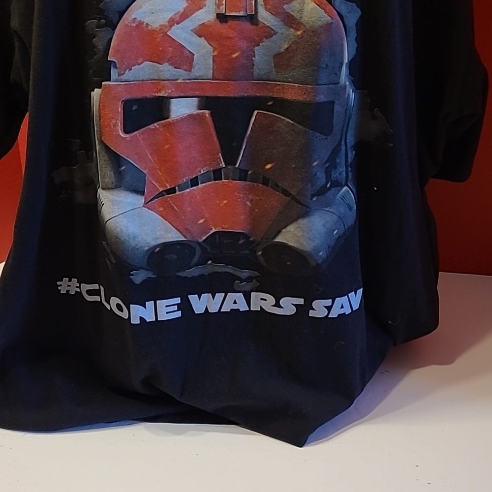 💣Star Wars Clone Wars Black and Yellow T-Shirt - Picture 2 of 10